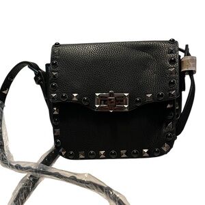 INZI Studded Gun Metal Turn lock Crossbody